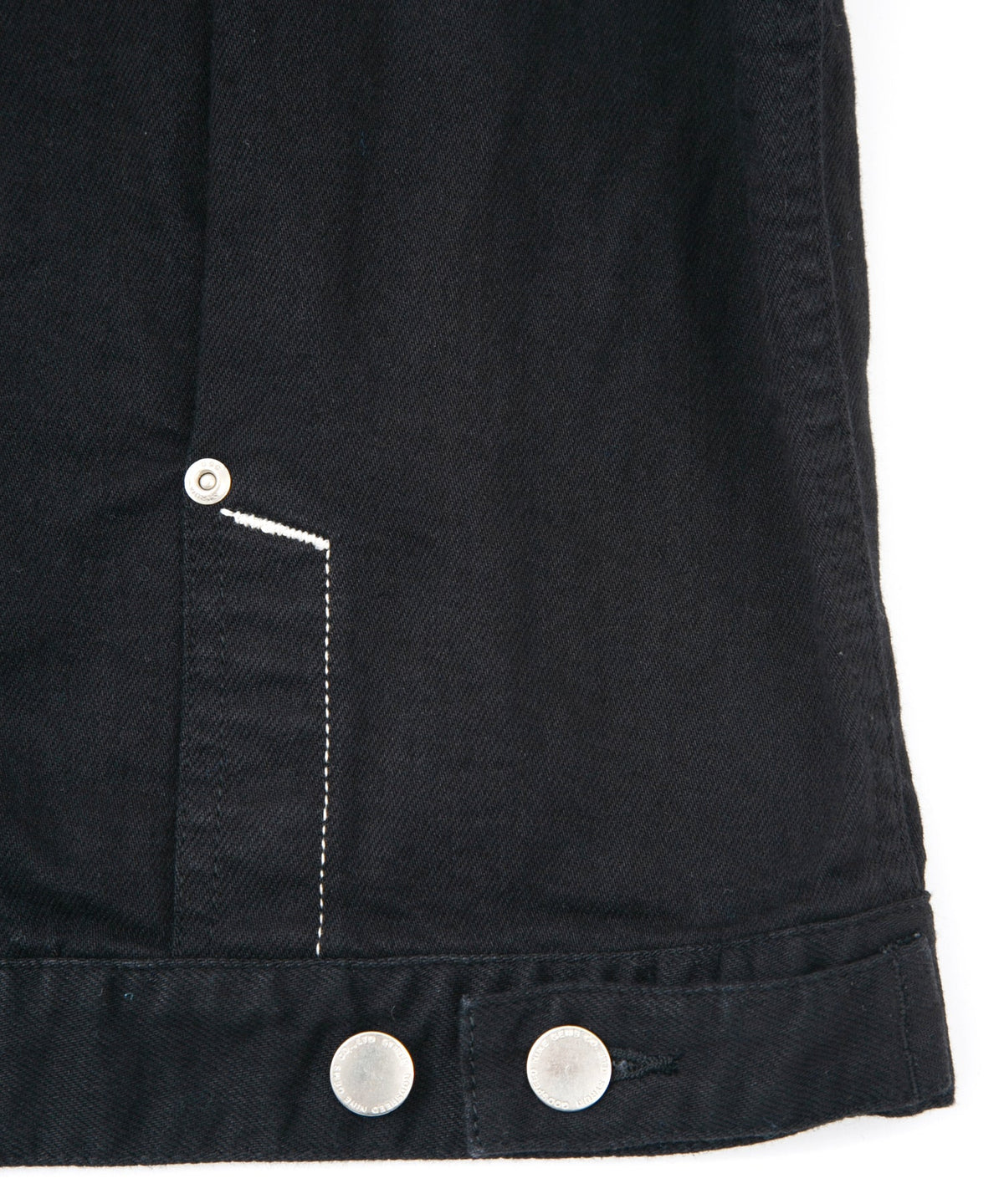 11oz オーガニックコットン ストレッチデニム Jimmy ジャケット - BLACK