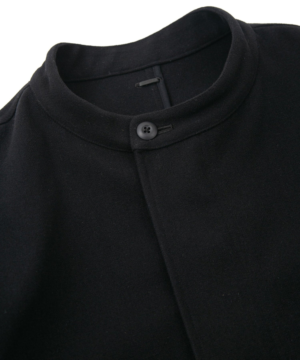 ウールナイロン W クロス ヴィンテージタンブラー フィッシュテールコート - BLACK