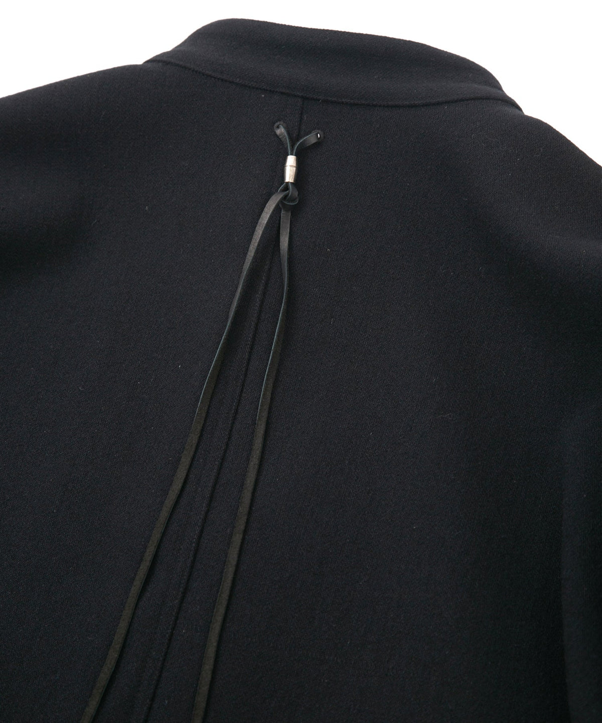 ウールナイロン W クロス ヴィンテージタンブラー フィッシュテールコート - BLACK