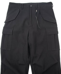 ウールナイロン W クロス ヴィンテージタンブラー フィールドカーゴパンツ - BLACK