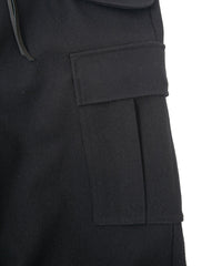 ウールナイロン W クロス ヴィンテージタンブラー フィールドカーゴパンツ - BLACK