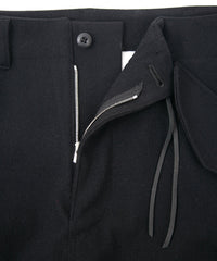 ウールナイロン W クロス ヴィンテージタンブラー フィールドカーゴパンツ - BLACK