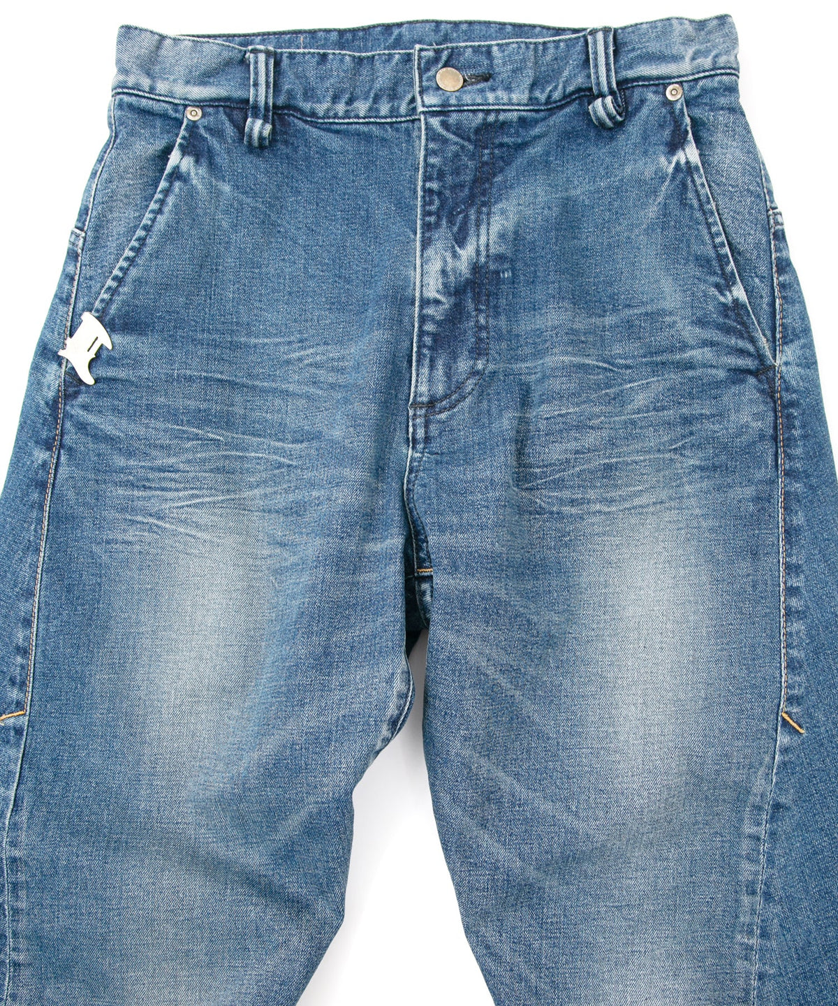 12.5oz オーガニックコットン ストレッチデニム RAD CLUB 3D ワイドストレート ジーンズ - INDIGO