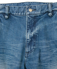 12.5oz オーガニックコットン ストレッチデニム RAD CLUB 3D ワイドストレート ジーンズ - INDIGO