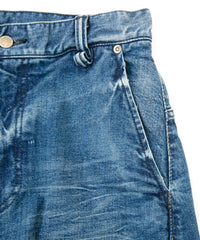 12.5oz オーガニックコットン ストレッチデニム RAD CLUB 3D ワイドストレート ジーンズ - INDIGO