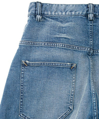 12.5oz オーガニックコットン ストレッチデニム RAD CLUB 3D ワイドストレート ジーンズ - INDIGO