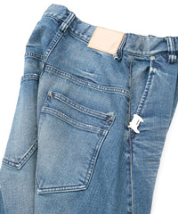 12.5oz オーガニックコットン ストレッチデニム RAD CLUB 3D ワイドストレート ジーンズ - INDIGO