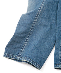 12.5oz オーガニックコットン ストレッチデニム RAD CLUB 3D ワイドストレート ジーンズ - INDIGO