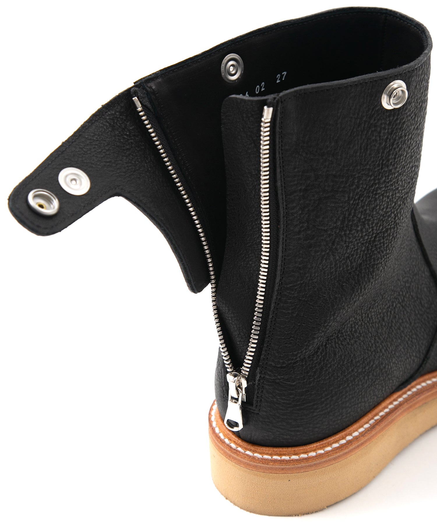 Load image into Gallery viewer, Pit Vegetable Full Tanned Shrank Horse hide Backzip Boots - BLACK