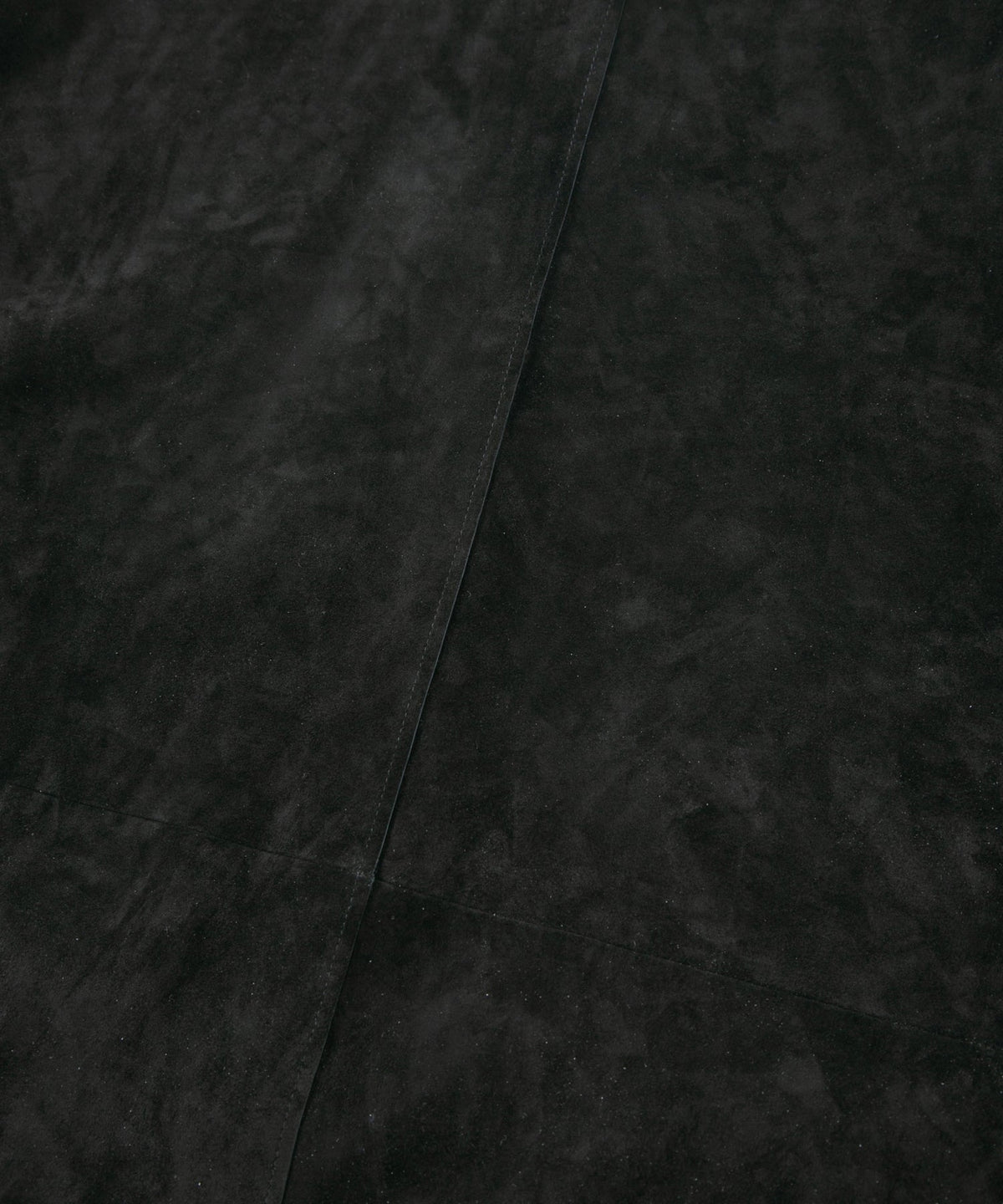 オイルカーフスエード RUST ロングオーバーコート - BLACK