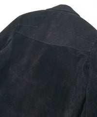 スエード ホースハイド DIVINE ダブルライダースジャケット - BLACK