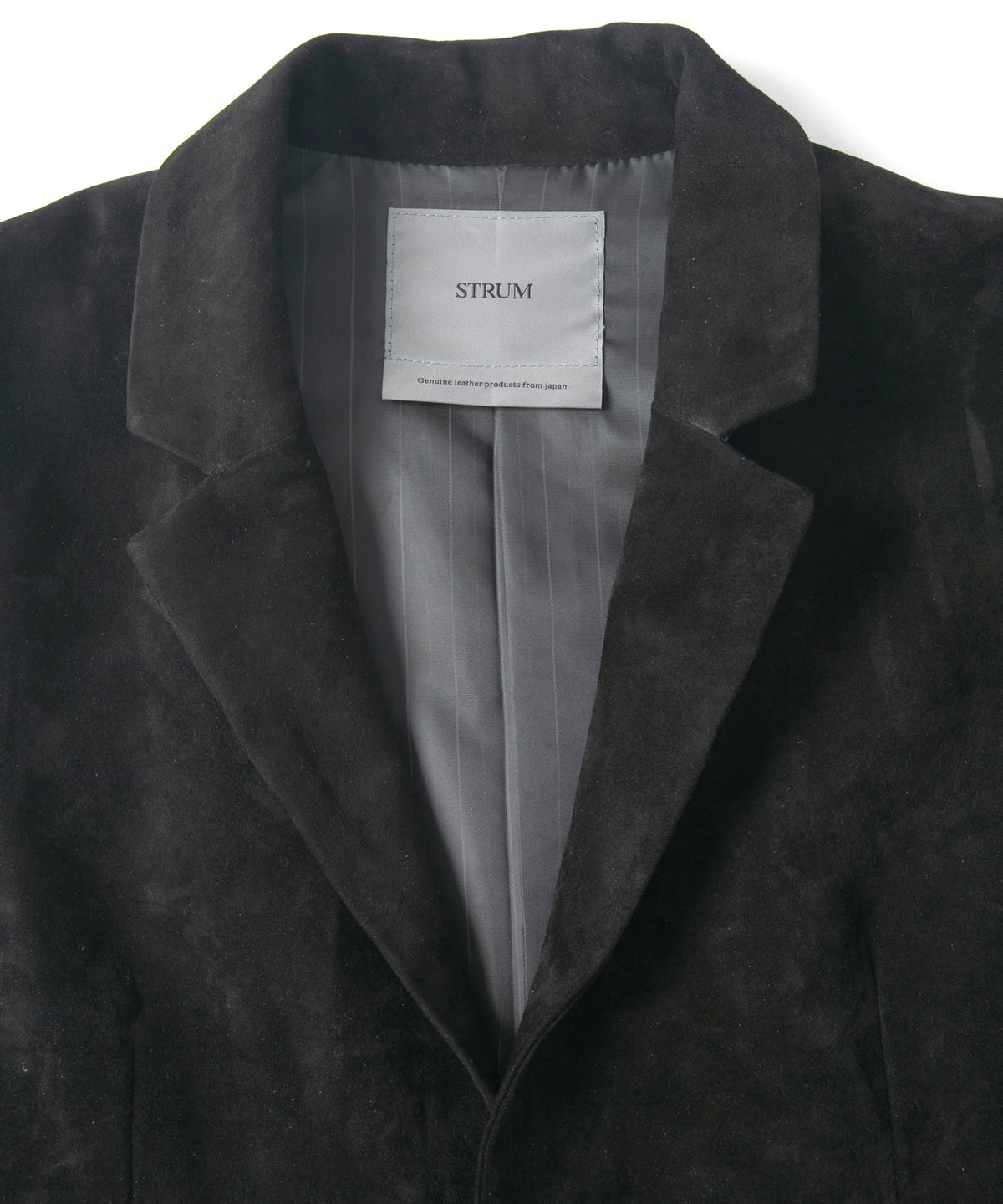 ジャパンカーフスエード KICKS テーラードベスト - BLACK