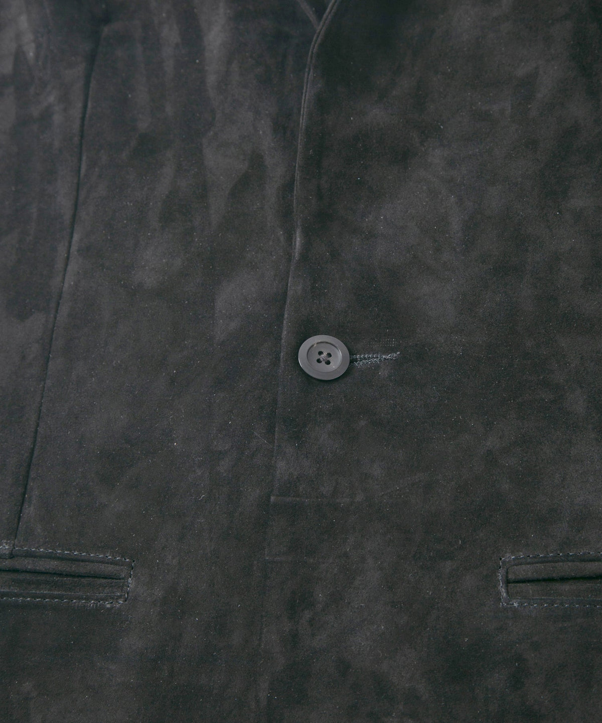 ジャパンカーフスエード KICKS テーラードベスト - BLACK