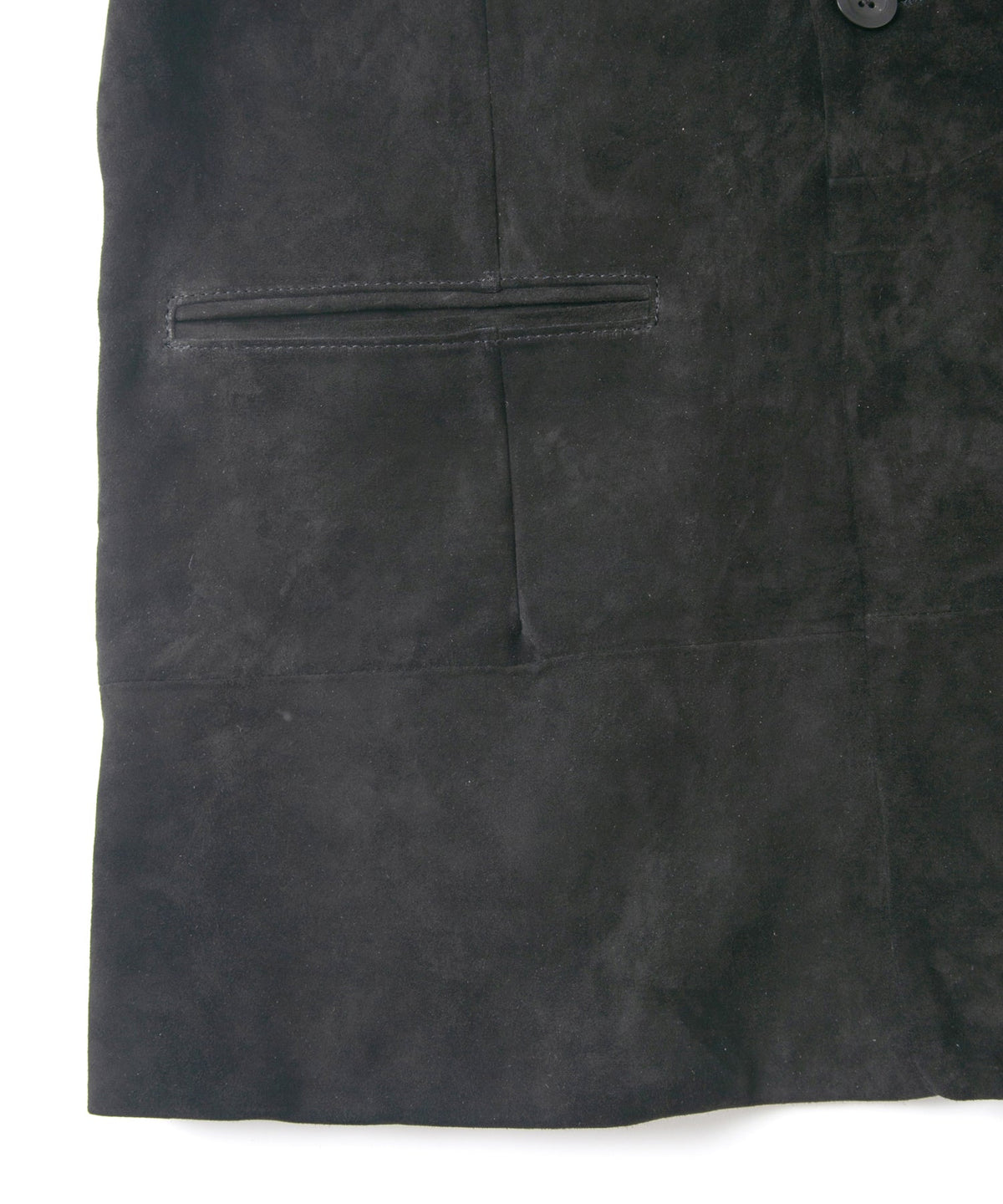 ジャパンカーフスエード KICKS テーラードベスト - BLACK