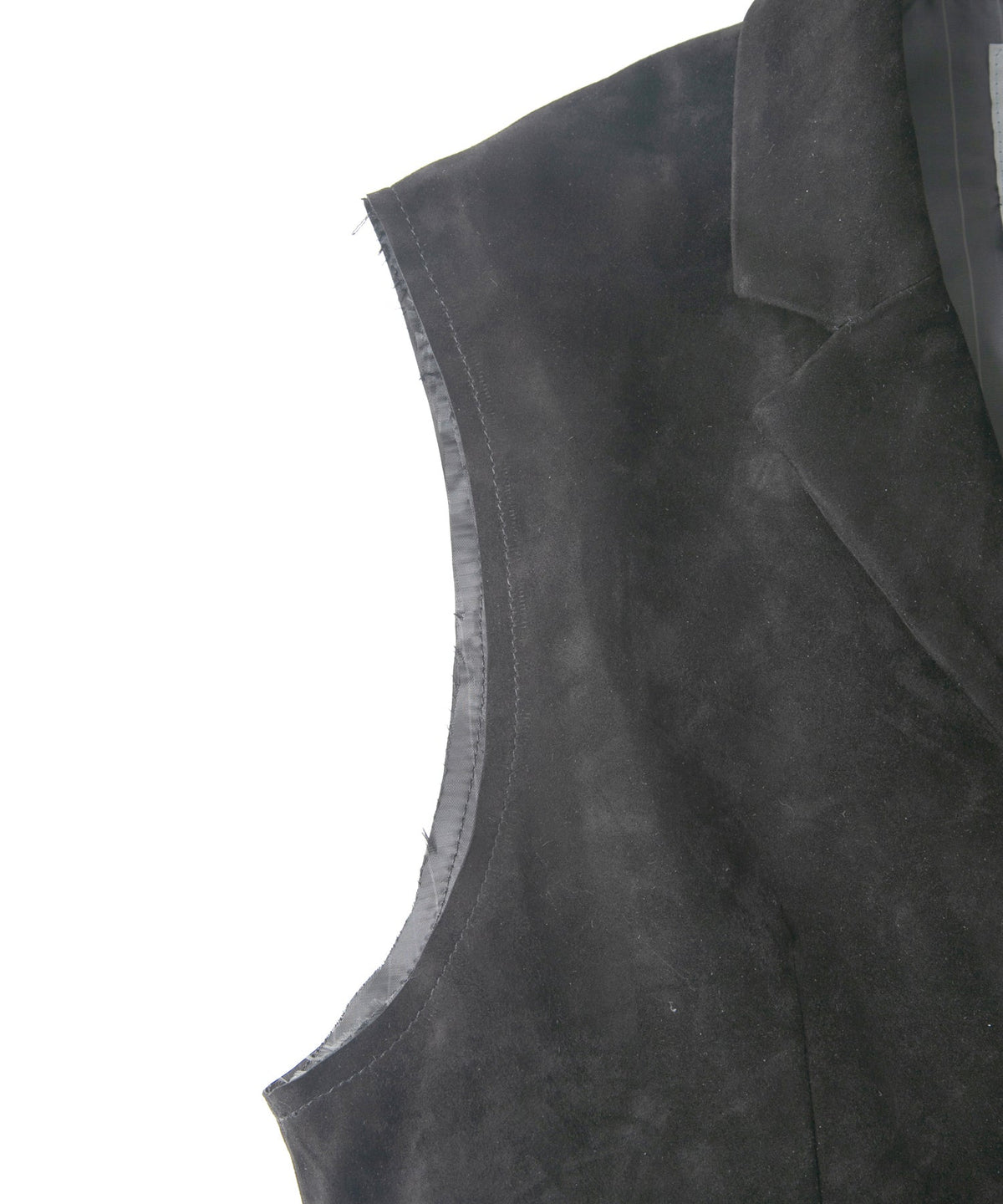 ジャパンカーフスエード KICKS テーラードベスト - BLACK