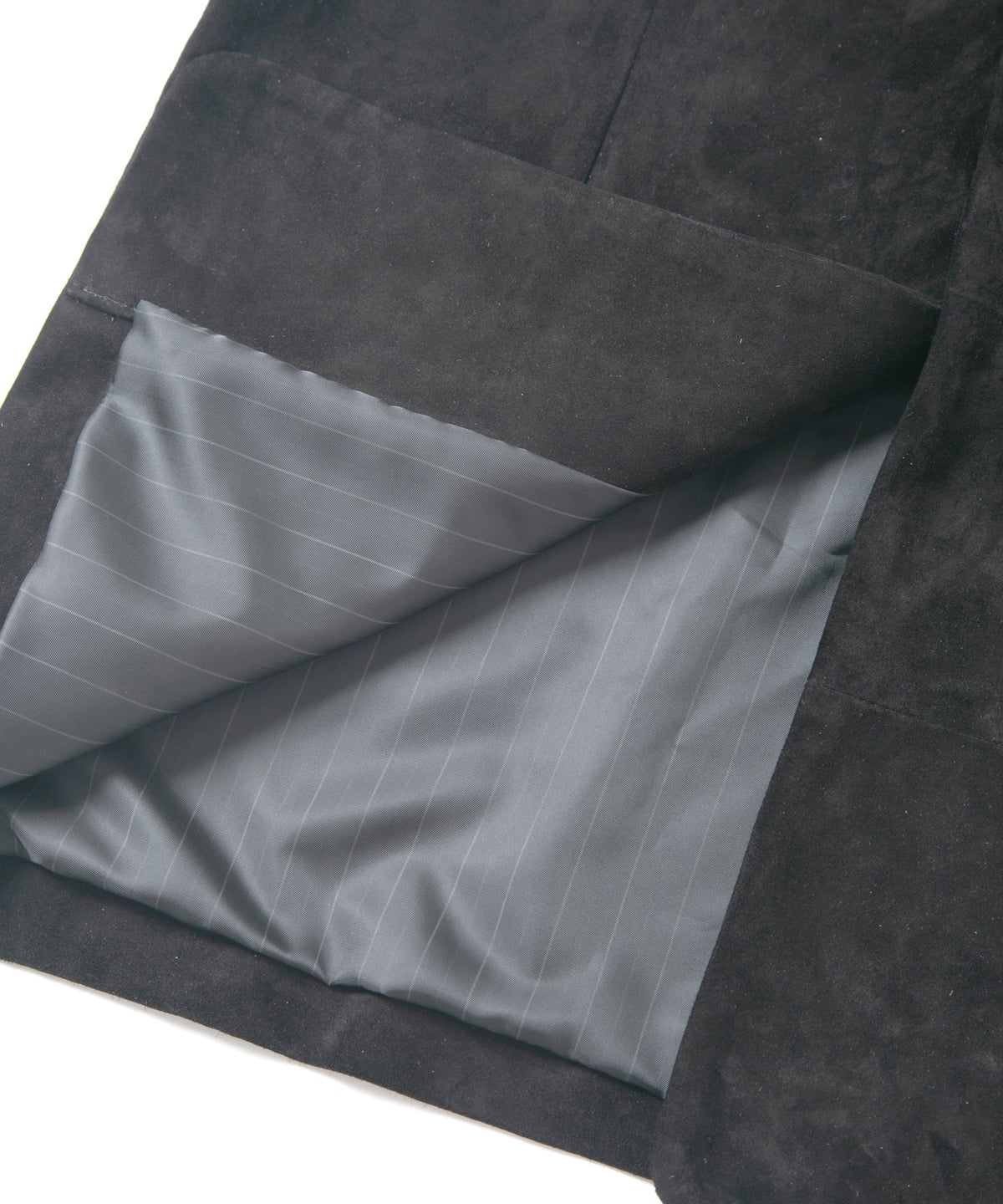 ジャパンカーフスエード KICKS テーラードベスト - BLACK