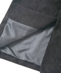 ジャパンカーフスエード KICKS テーラードベスト - BLACK