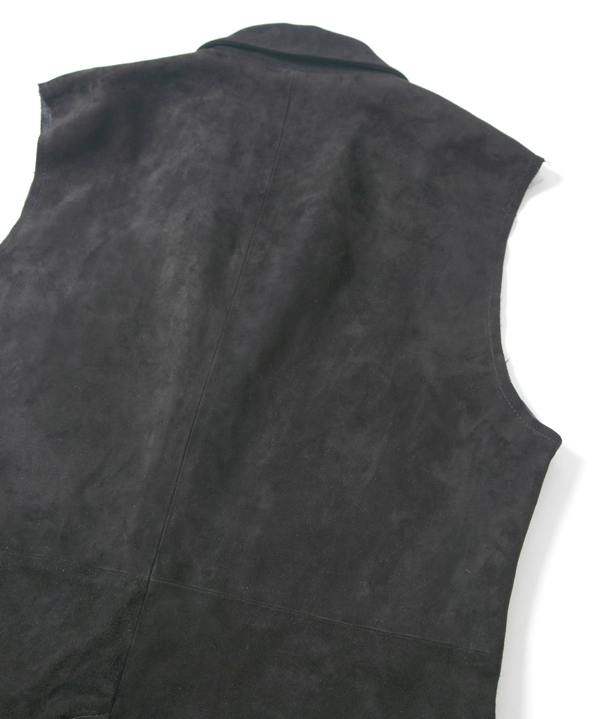 ジャパンカーフスエード KICKS テーラードベスト - BLACK