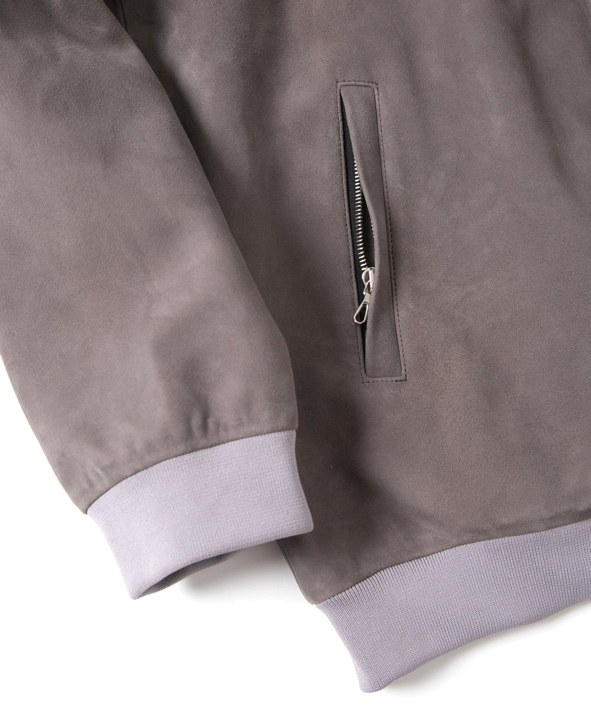 Suede Sheepskin DUKE Ribbed Blouson - GRAIGE