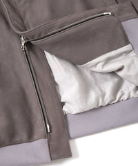 Suede Sheepskin DUKE Ribbed Blouson - GRAIGE