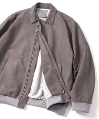 Suede Sheepskin DUKE Ribbed Blouson - GRAIGE
