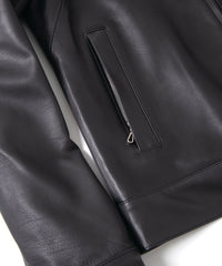 オイルカーフ LUCA シングルライダースジャケット - BLACK