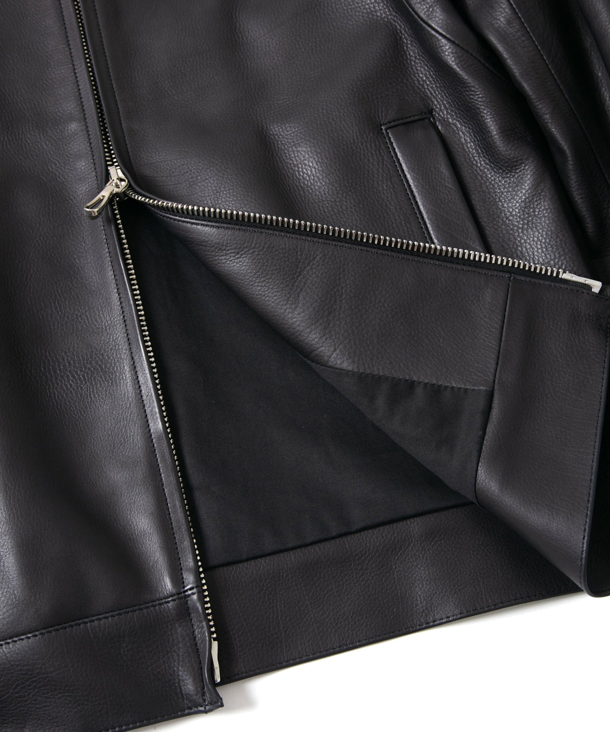 オイルカーフ LUCA シングルライダースジャケット - BLACK