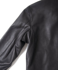 オイルカーフ LUCA シングルライダースジャケット - BLACK