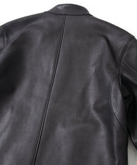 オイルカーフ LUCA シングルライダースジャケット - BLACK