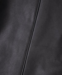オイルカーフ LUCA シングルライダースジャケット - BLACK