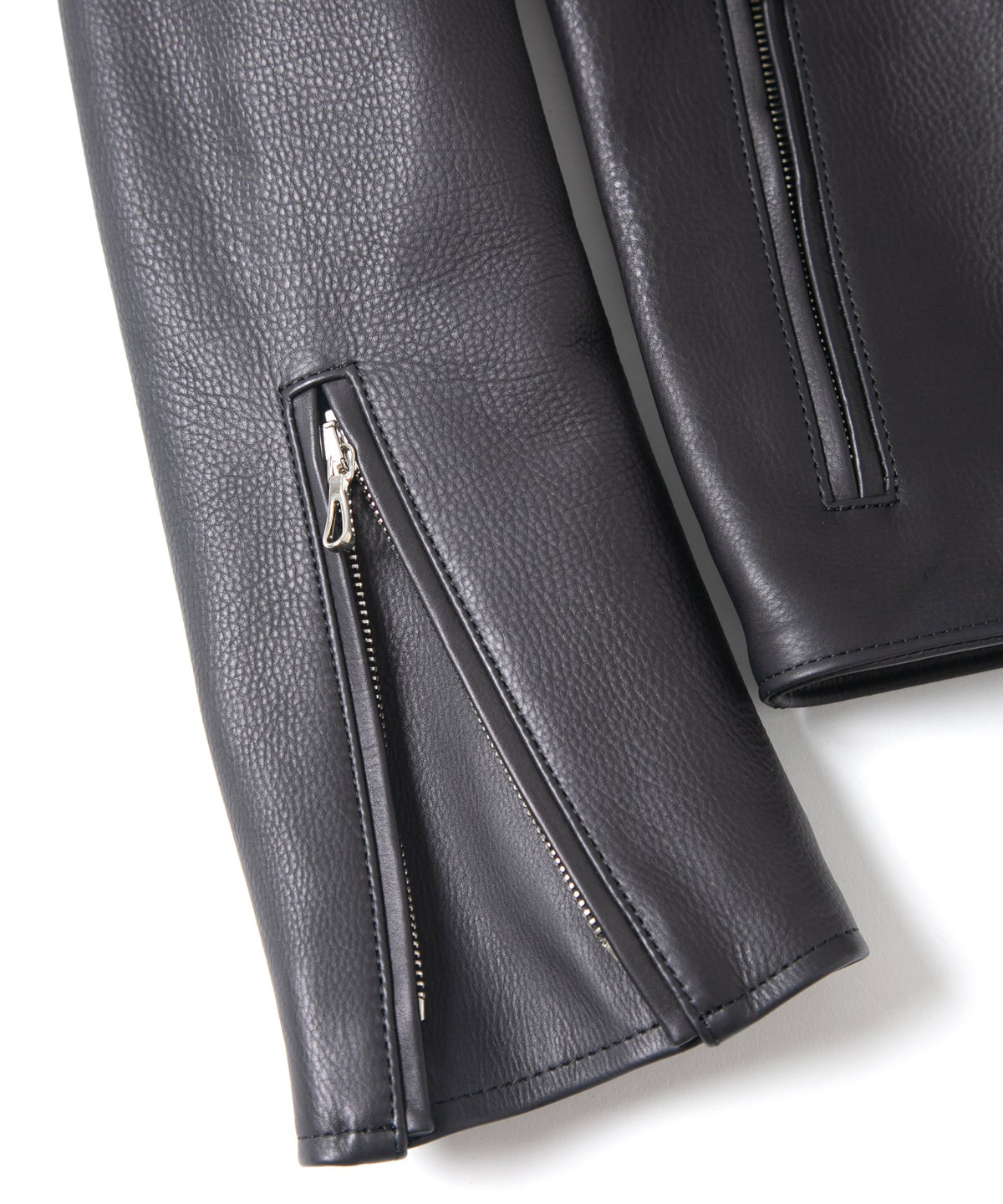 オイルカーフ BIRD MAN ダブルライダースジャケット - BLACK