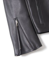 オイルカーフ BIRD MAN ダブルライダースジャケット - BLACK