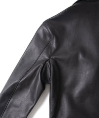 オイルカーフ BIRD MAN ダブルライダースジャケット - BLACK