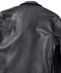 Load image into Gallery viewer, Oil Calfskin BIRD MAN Double Riders Jacket - BLACK