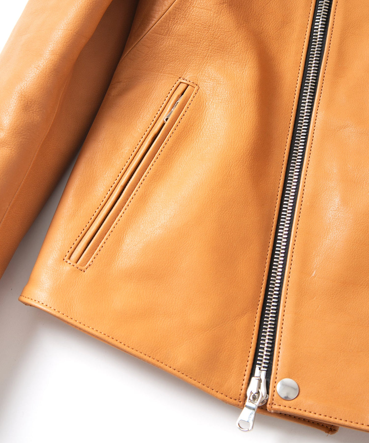 フルタンニン バッファロースキン BIRD MAN ダブルライダースジャケット - NATURAL