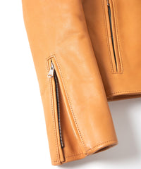 フルタンニン バッファロースキン BIRD MAN ダブルライダースジャケット - NATURAL