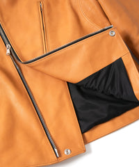 フルタンニン バッファロースキン BIRD MAN ダブルライダースジャケット - NATURAL