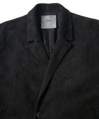 Sheepskin Suede BILL Sheepskin Suede Middle Coat - BLACK