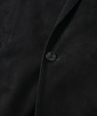 Sheepskin Suede BILL Sheepskin Suede Middle Coat - BLACK