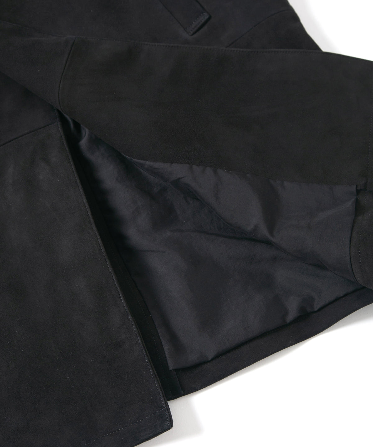 Sheepskin Suede BILL Sheepskin Suede Middle Coat - BLACK