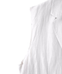 Washer Dyed Rayon&Linen Cloth Tailored Vest - ASH