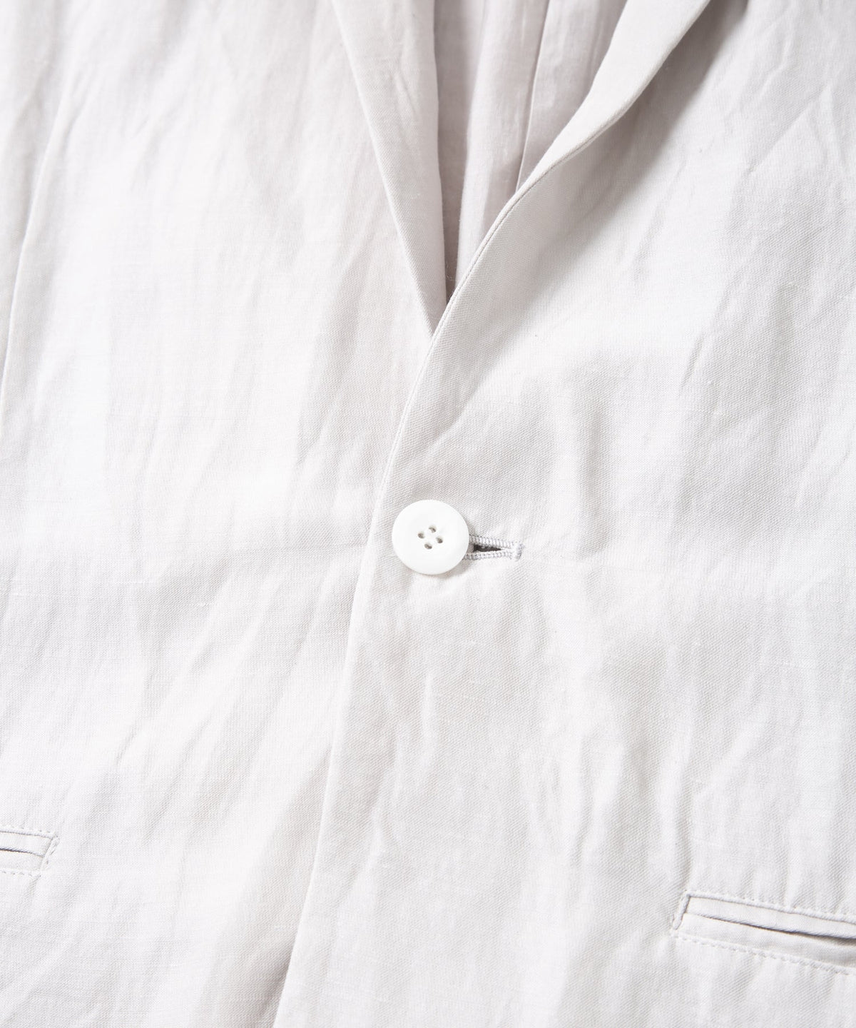 Washer Dyed Rayon&Linen Cloth Tailored Vest - ASH