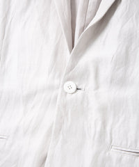 Washer Dyed Rayon&Linen Cloth Tailored Vest - ASH