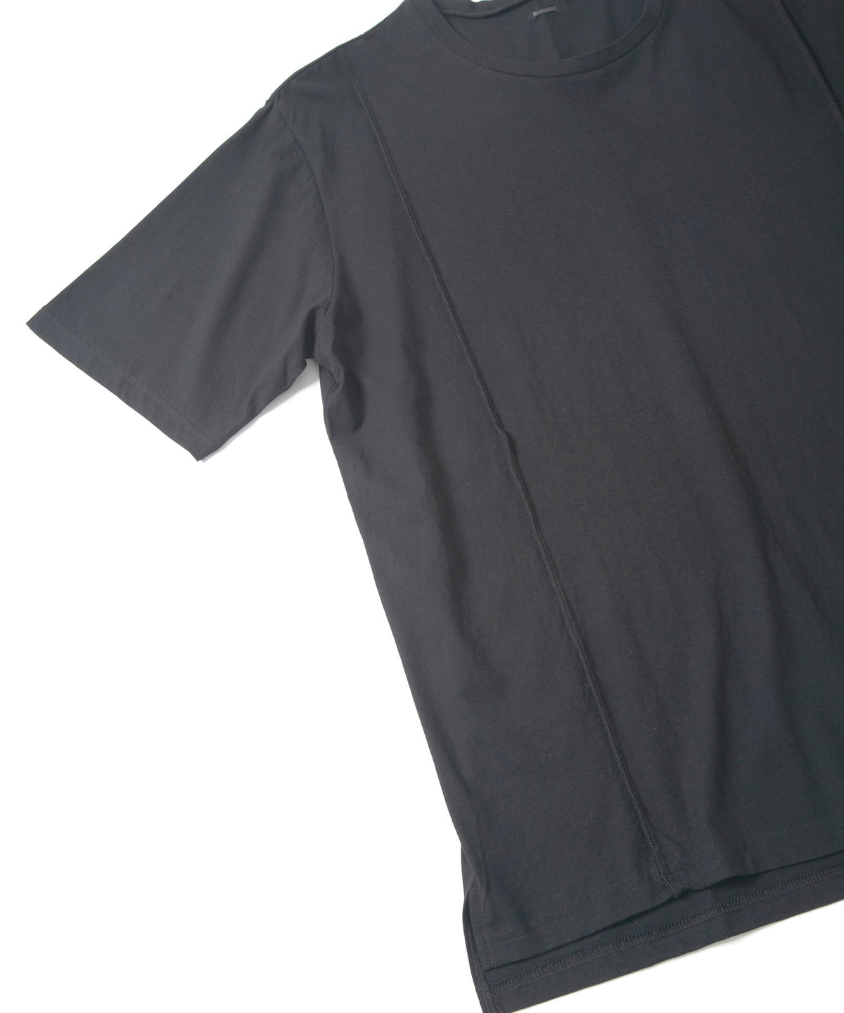 接触冷感 ガス強撚天竺 H/S T シャツ - BLACK