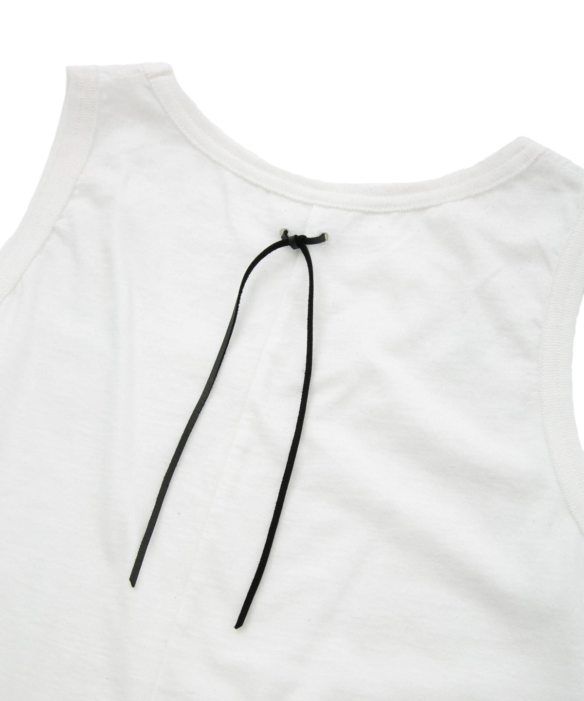 30/-ナチュラルソフト天竺 タンクトップ（タイトフィット） - WHITE