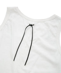 30/-ナチュラルソフト天竺 タンクトップ（タイトフィット） - WHITE