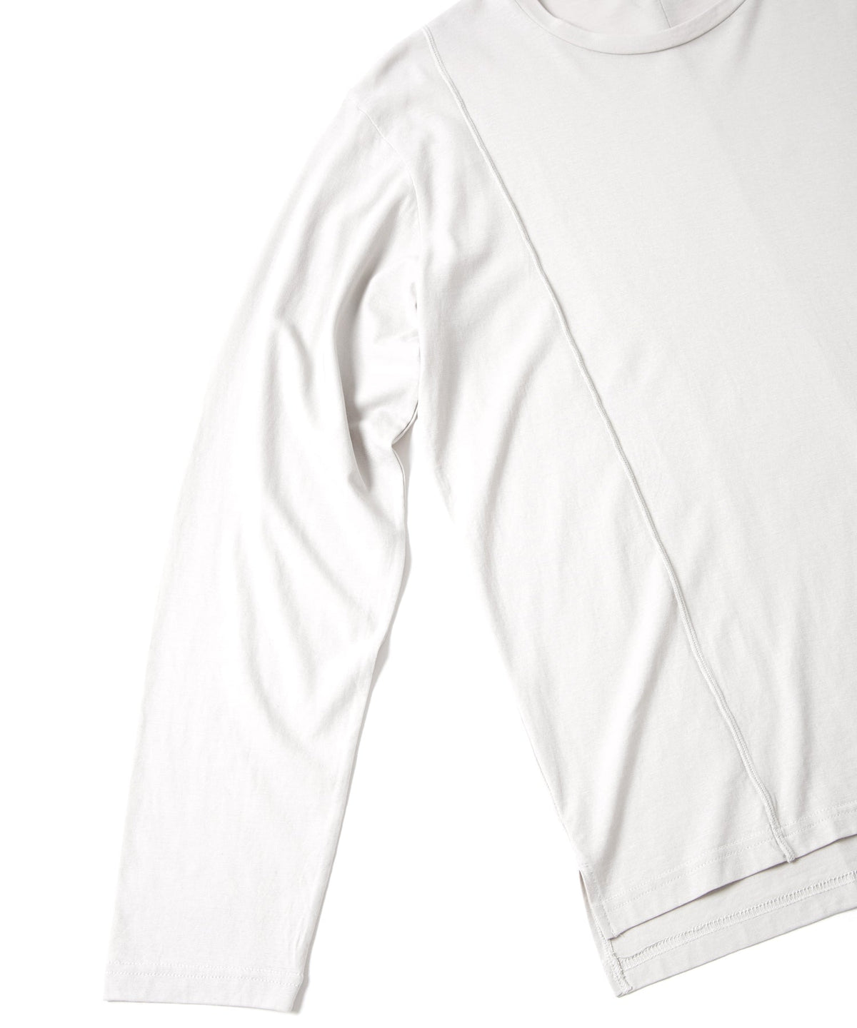 接触冷感 ガス強撚天竺 L/S T シャツ - ASH