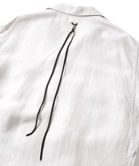 Washer Dyed Rayon&Linen Cloth Military Shirts Blouson - ASH