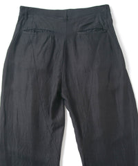 Load image into Gallery viewer, Washer Dyed Rayon&amp;Linen Cloth Wide Pants - BLACK