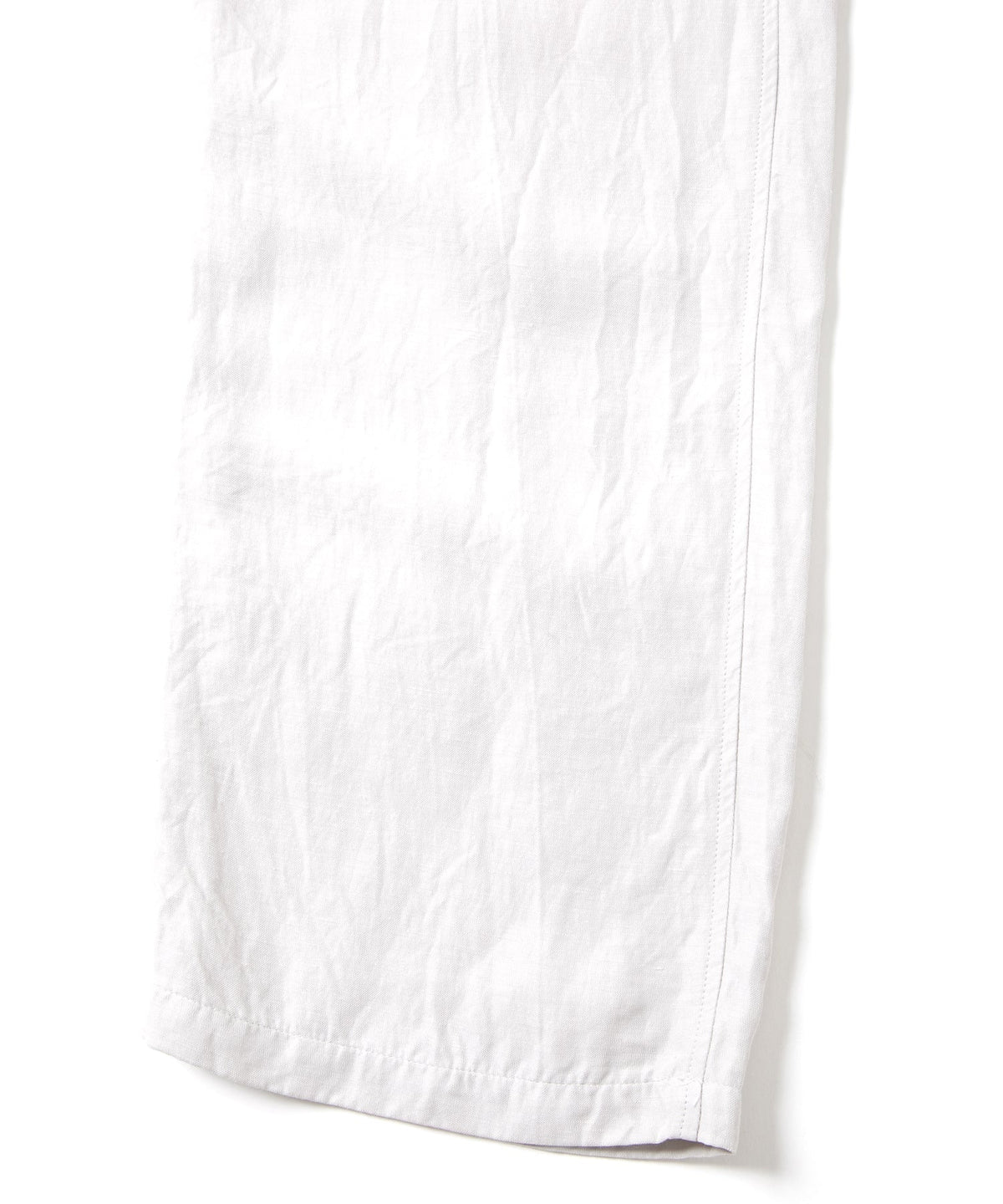 後染めレーヨン リネン ワッシャークロス ワイドパンツ - ASH